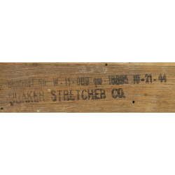 Lit pliant, US Army, QUAKER STRETCHER CO. 1944