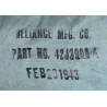 Canopy, Parachute, G-1, Blue, RELIANCE MFG. CO. 1943