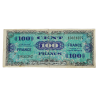 Banknote, Invasion Money, 100 Francs, 1944, 2nd Issue