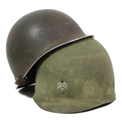 Casque M1, pattes fixes, liner ST. CLAIR RUBBER CO., Technician 4th Grade