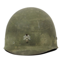 Casque M1, pattes fixes, liner ST. CLAIR RUBBER CO., Technician 4th Grade