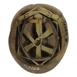 Casque M1, pattes fixes, liner ST. CLAIR RUBBER CO., Technician 4th Grade