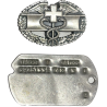 Badge, Combat Medic & Dog Tag, T/5 James Jacks, 13th Medical Bn. (Mountain), Merrill's Marauders, CBI
