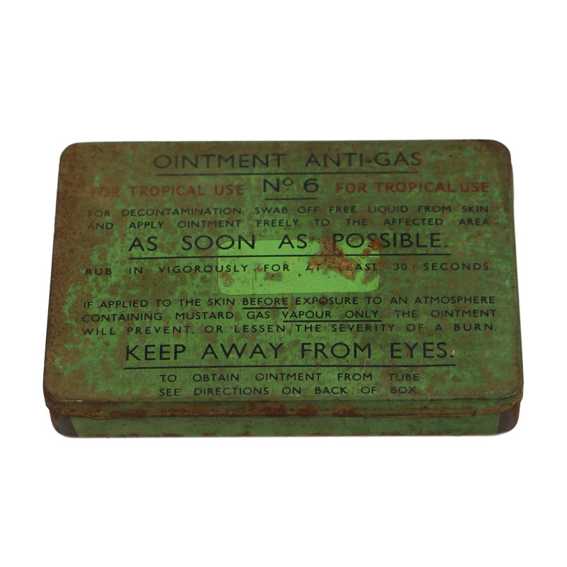 Tin, Anti-Gas Ointment, No. 6, For Tropical Use