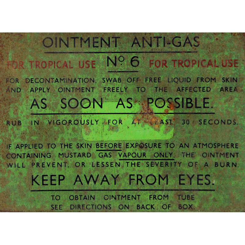Pommade de décontamination, Anti-Gas Ointment, No. 6