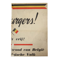 Affiche belge, "Taisez-vous, des oreilles ennemies vous écoutent !", Wilchar, 1945