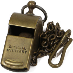 Whistle, Brass, Official Military, Made in U.S.A.