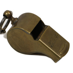 Whistle, Brass, Official Military, Made in U.S.A.