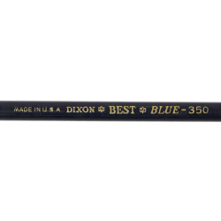 Pencil, Colored, DIXON, Blue 350, Made in U.S.A.