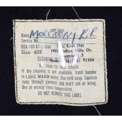Jacket, Jumper, US Navy, Parachute Rigger 3rd Class, 3rd Class, 40R, 1967, Attack Squadron 72, Vietnam War, Named