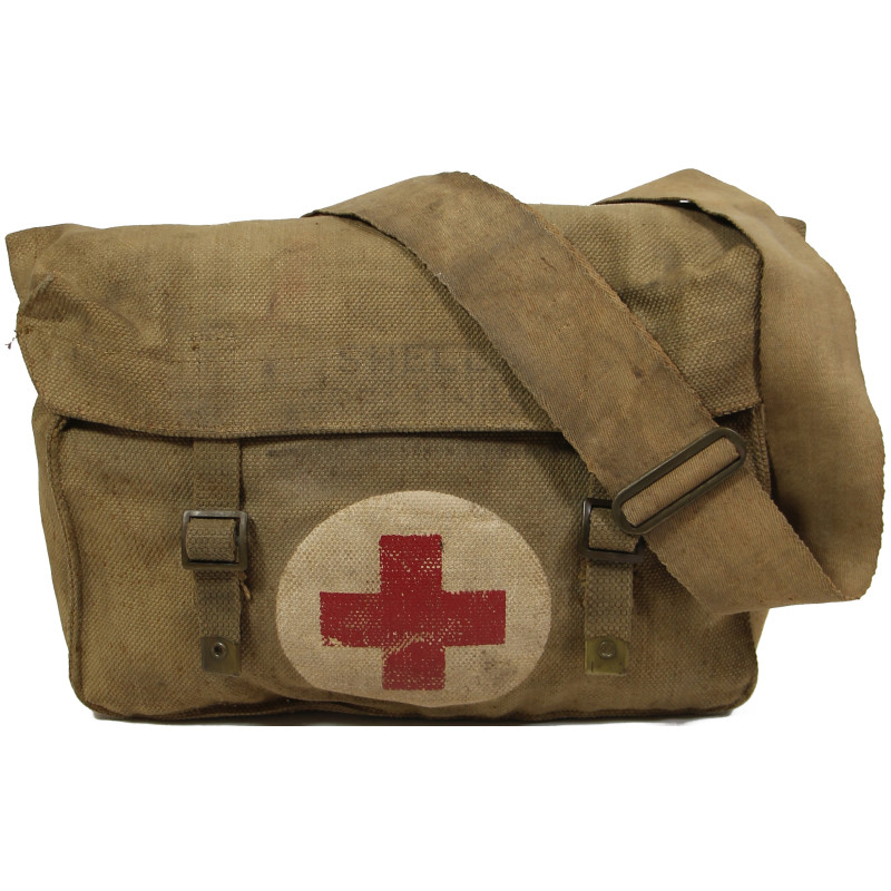 Bag, Musette, Medical, British, Shell Dressings, M.E. Co. 1943