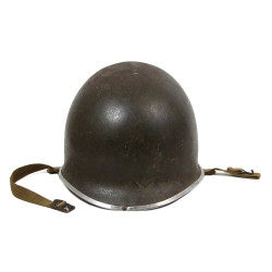 Casque M1, pattes fixes, liner WESTINGHOUSE, T/5 Ralph Williams, assistant aumônier, ETO