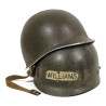 Casque M1, pattes fixes, liner WESTINGHOUSE, T/5 Ralph Williams, assistant aumônier, ETO Casque M1, pattes fixes, liner WESTINGHOUSE, T/5 Ralph Williams, assistant aumônier, ETO