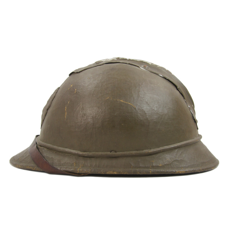 Casque Adrian, Mle 1915, en liège, Armée belge, complet