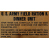 Ration K, Dinner Unit, premier type, complète