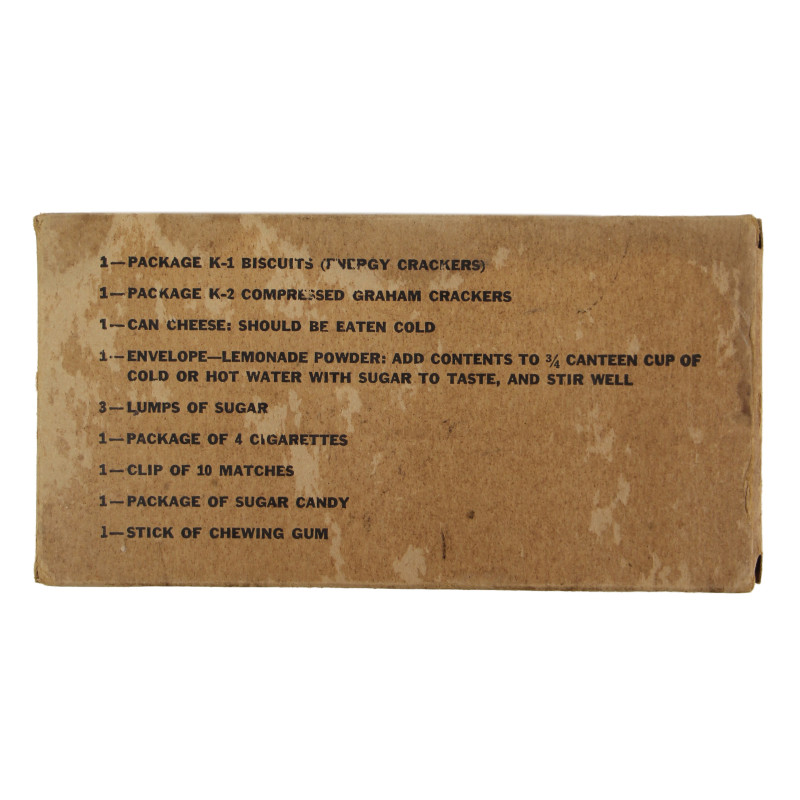 Ration K, Dinner Unit, 1st Type, Complete