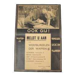 Affiche de propagande, Waffen-ᛋᛋ, Légion „Flandern“, volontaires flamands, Bruxelles