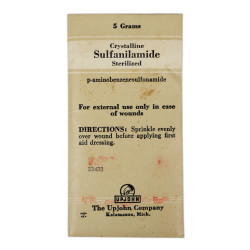 Sachet de sulfanilamide, The Upjohn Company, intact