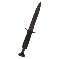 Knife, Trench, USM3, with Leather Scabbard, 506th PIR, 101st Airborne Division, Reims, France