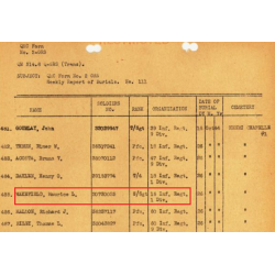 Bag, Barrack, S/Sgt. Maurice Wakefield, Co. A, 16th Inf. Regt., 1st Infantry Division, KIA, ETO