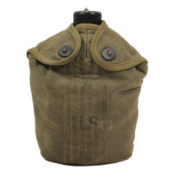 Gourde US Army, A.G.M. CO., complète, housse renforcée, G. & R. CO. 1942