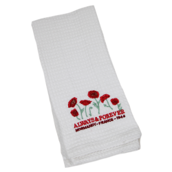 Torchon blanc, nid d'abeille, Coquelicot
