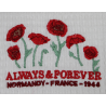 Tea towel, Honeycomb, Poppy, White
