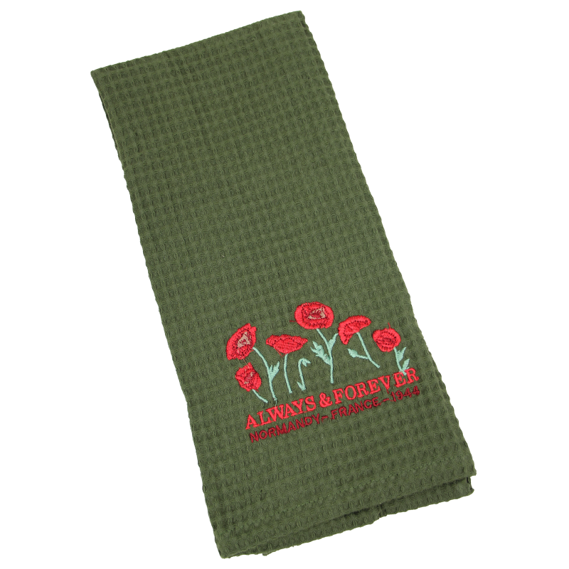 Tea towel, Honeycomb, Poppy, OD Tea towel, Honeycomb, Poppy, OD