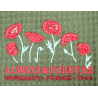Torchon kaki, nid d'abeille, Coquelicot