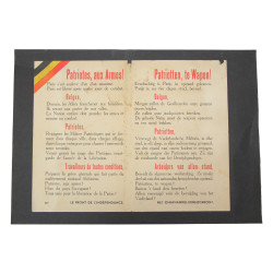 Poster, Belgian, Call to Arms, Front de l'indépendance, 1944