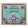 Banknote, 10 Francs, Invasion Money, 1944