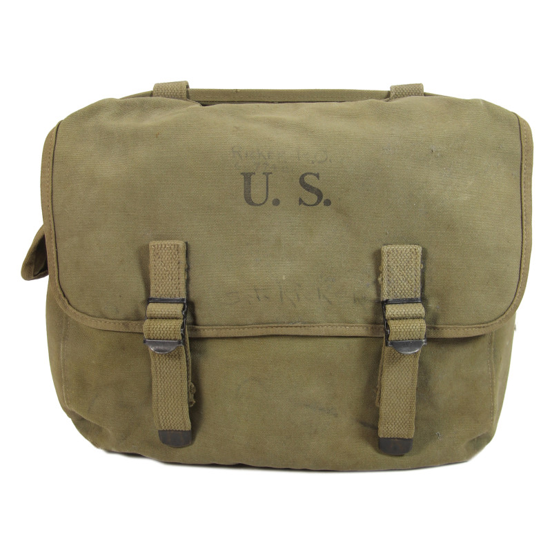 Bag, Field, M-1936, Sgt. Ralph Ricker, Co. D, 504th PIR, 82nd Airborne Division, WIA, MTO & ETO Bag, Field, M-1936, Sgt. Ralph Ricker, Co. D, 504th PIR, 82nd Airborne Division, WIA, MTO & ETO