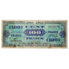 Billet d'invasion, 100 francs, 1944, 2e émission