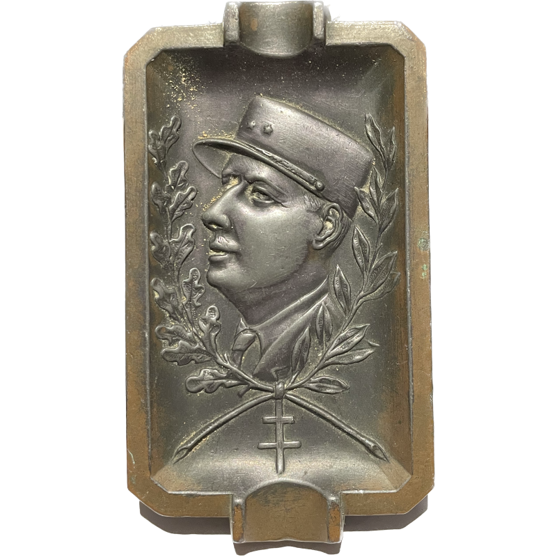 Cendrier commémoratif, Général Charles de Gaulle, France Libre