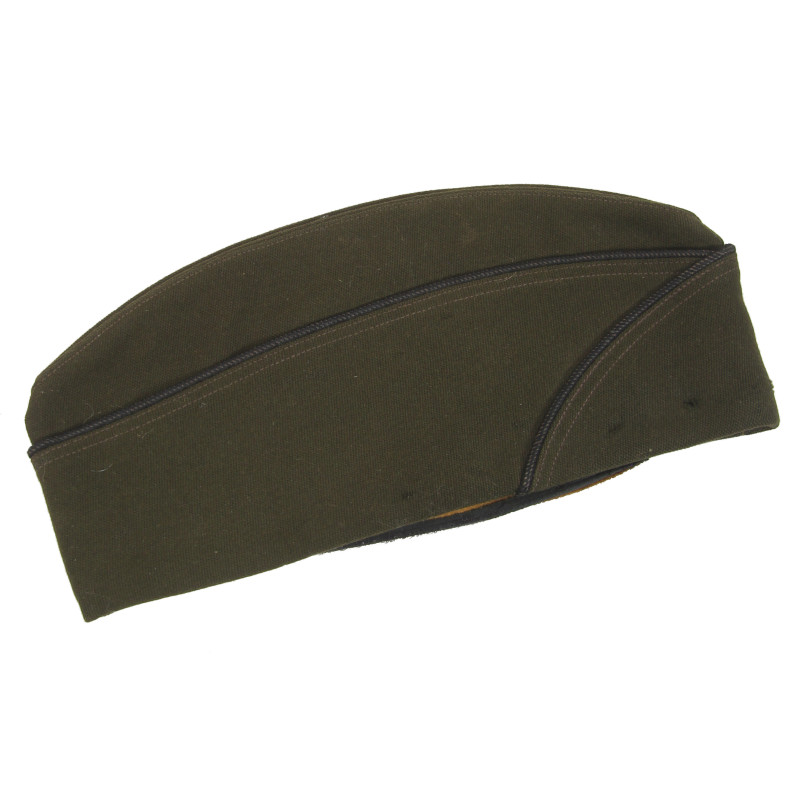 Cap, Garrison, Officer, Dark OD, Chocolate, Size 6 ⅞, British-Made, Hobson & Sons, Ltd. 1944