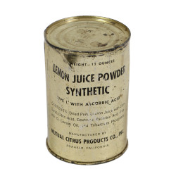 Can, Tin, Synthetic Lemon Juice Powder, Ration, Full
