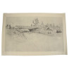 Croquis, pont Bailey, Saint-Sauveur-le-Vicomte, 1944