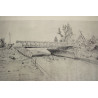 Croquis, pont Bailey, Saint-Sauveur-le-Vicomte, 1944