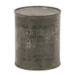 Boîte de ration, B Unit, US Army, Field Ration C, 1942, pleine