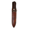 Knife, Fighting, Bayonet, M1, Modified, with Leather Scabbard, Theater-Made