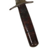 Couteau de combat, baïonnette M1 modifiée, avec fourreau en cuir artisanal Couteau de combat, baïonnette M1 modifiée, avec fourreau en cuir artisanal