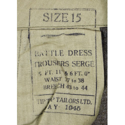 Pantalon canadien, Pattern 1939, taille 15, 1945, état neuf