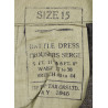Pantalon canadien, Pattern 1939, taille 15, 1945, état neuf