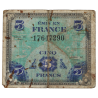Billet d'invasion, 5 francs, 1944