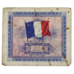 Banknote, 5 Francs, Invasion Money, 1944