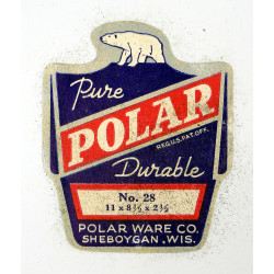 Bassin médical émaillé, POLAR WARE CO.