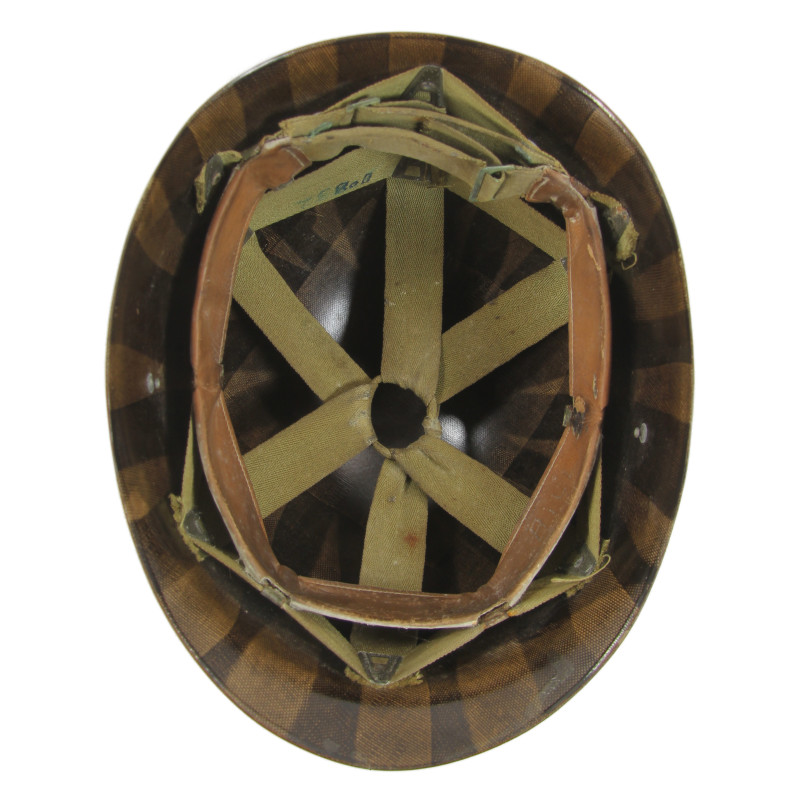 Sous-casque M1 (liner), WESTINGHOUSE, A washers verts, Pvt. Kenneth Billman