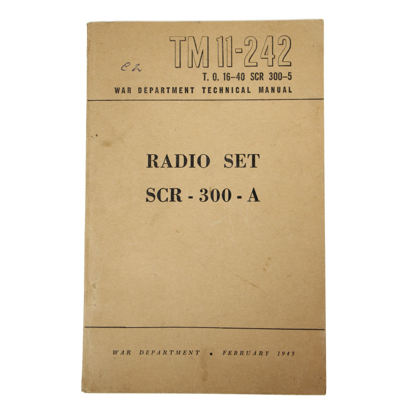 Manual, Technical, TM 11-242, Radio Set SCR-300-A