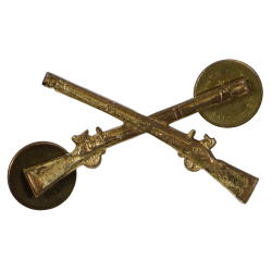 Insignia, Collar, Officer, US Infantry, Clutch Back
