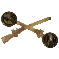 Insignia, Collar, Officer, US Infantry, Clutch Back